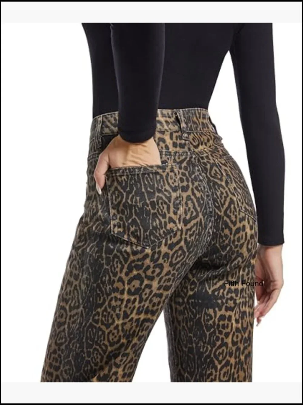High Waisted Straight Leg Jeans Stretch Cotton Blend Casual Wear